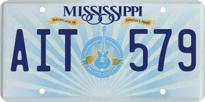 MS license plate AIT579