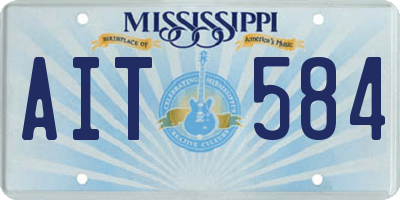 MS license plate AIT584