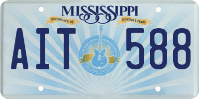 MS license plate AIT588