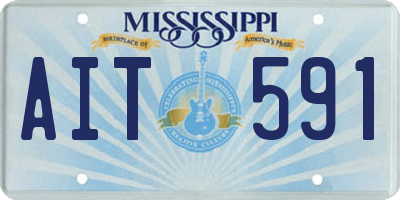 MS license plate AIT591