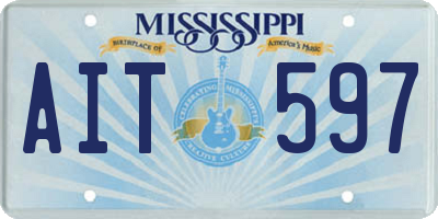 MS license plate AIT597