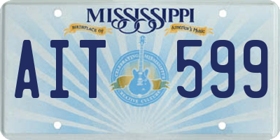 MS license plate AIT599