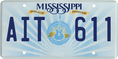 MS license plate AIT611