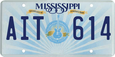MS license plate AIT614
