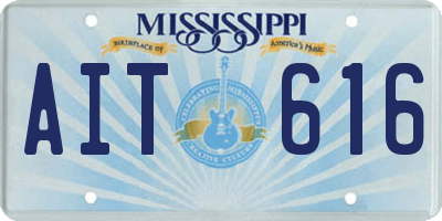 MS license plate AIT616