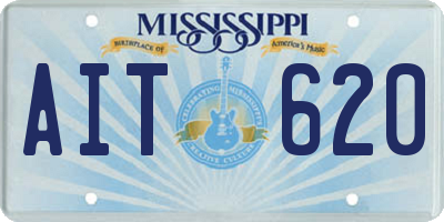 MS license plate AIT620