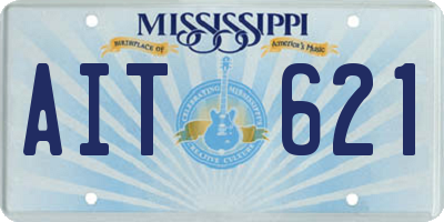 MS license plate AIT621