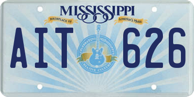 MS license plate AIT626