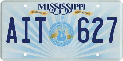 MS license plate AIT627