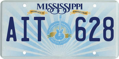 MS license plate AIT628