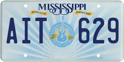 MS license plate AIT629