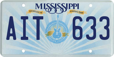 MS license plate AIT633