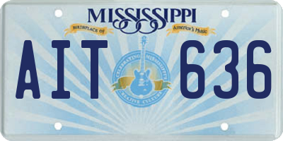 MS license plate AIT636