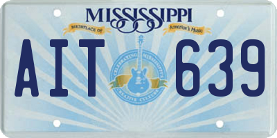 MS license plate AIT639