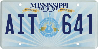 MS license plate AIT641