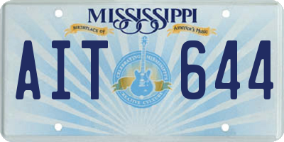 MS license plate AIT644