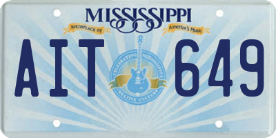 MS license plate AIT649