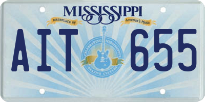 MS license plate AIT655