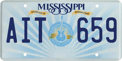 MS license plate AIT659
