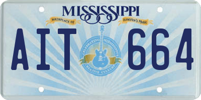 MS license plate AIT664