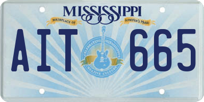 MS license plate AIT665