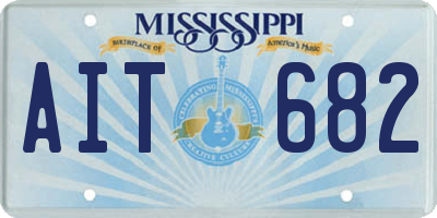 MS license plate AIT682