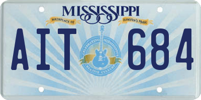 MS license plate AIT684
