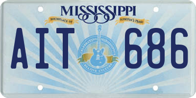 MS license plate AIT686