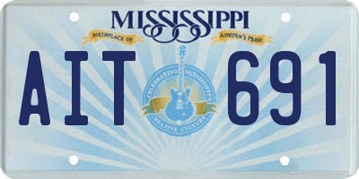 MS license plate AIT691