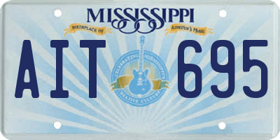 MS license plate AIT695