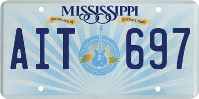 MS license plate AIT697