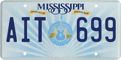 MS license plate AIT699