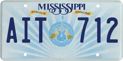 MS license plate AIT712