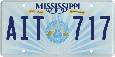 MS license plate AIT717