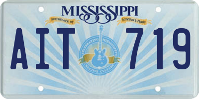 MS license plate AIT719