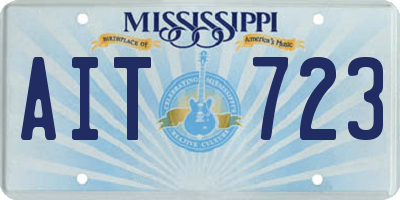 MS license plate AIT723