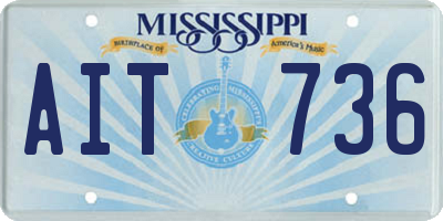 MS license plate AIT736