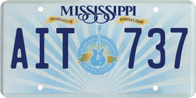MS license plate AIT737