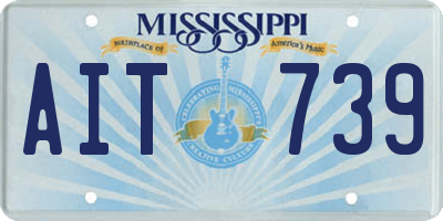 MS license plate AIT739