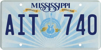 MS license plate AIT740
