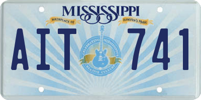 MS license plate AIT741