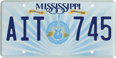 MS license plate AIT745