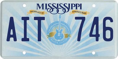 MS license plate AIT746