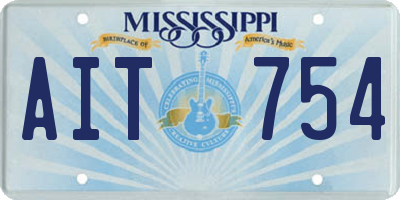 MS license plate AIT754