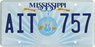 MS license plate AIT757