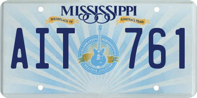 MS license plate AIT761