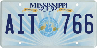MS license plate AIT766