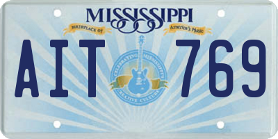 MS license plate AIT769