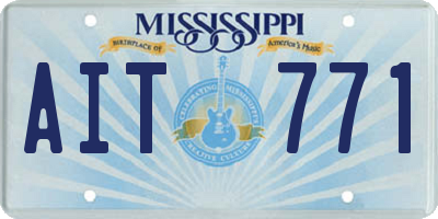 MS license plate AIT771