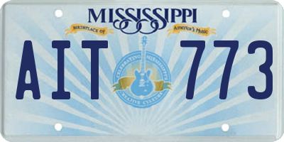 MS license plate AIT773